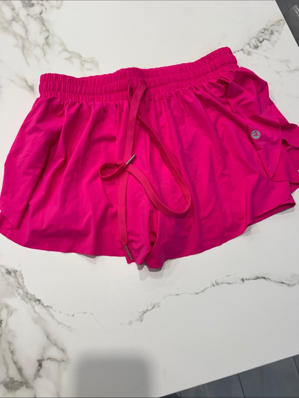 Performance Drawstring Running Shorts - Hot Pink